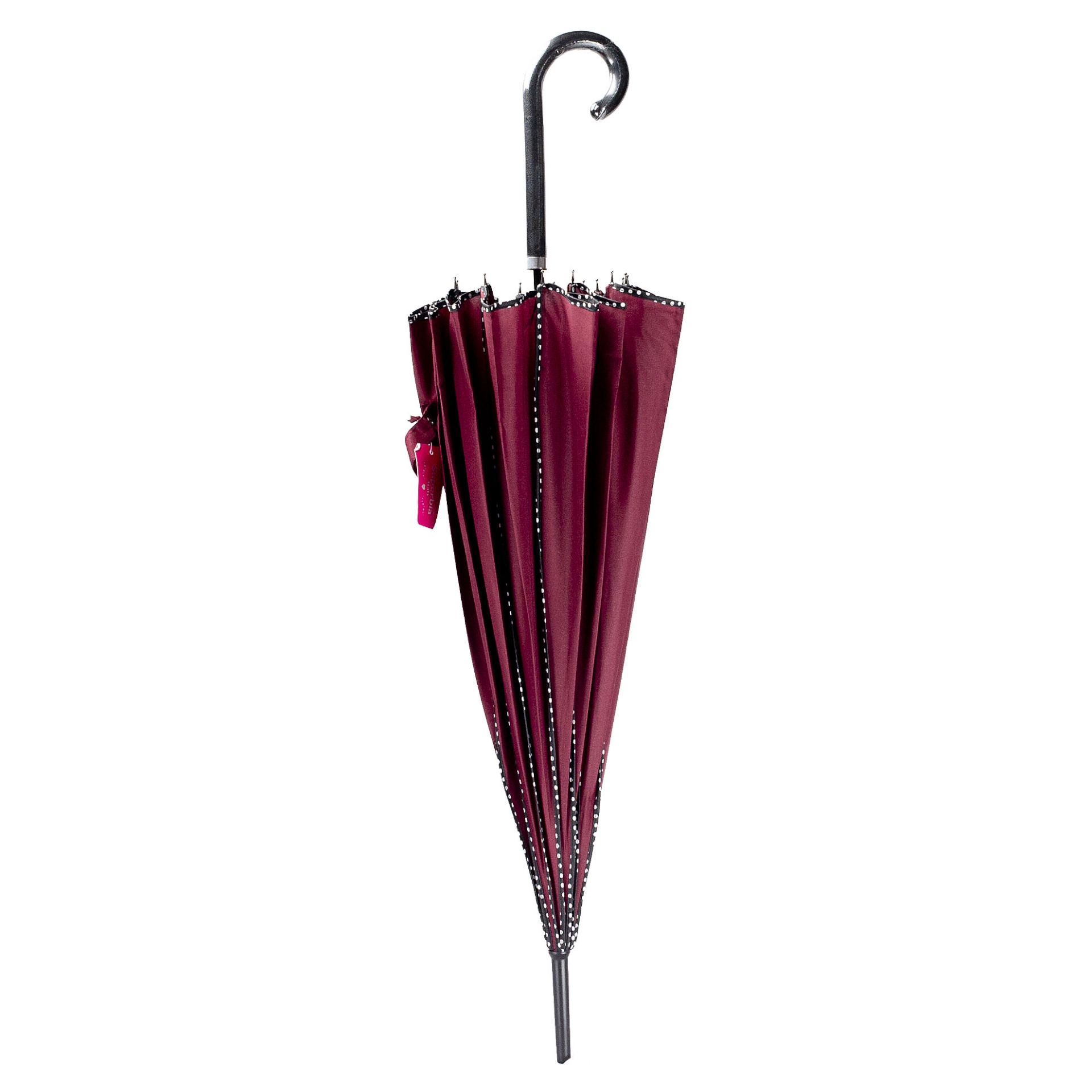 Burgundy Pagoda Parasol Style Brolly - Image 2