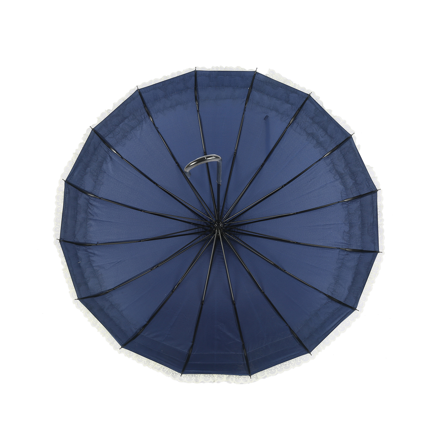 Navy Pagoda Frill Brolly - Image 3