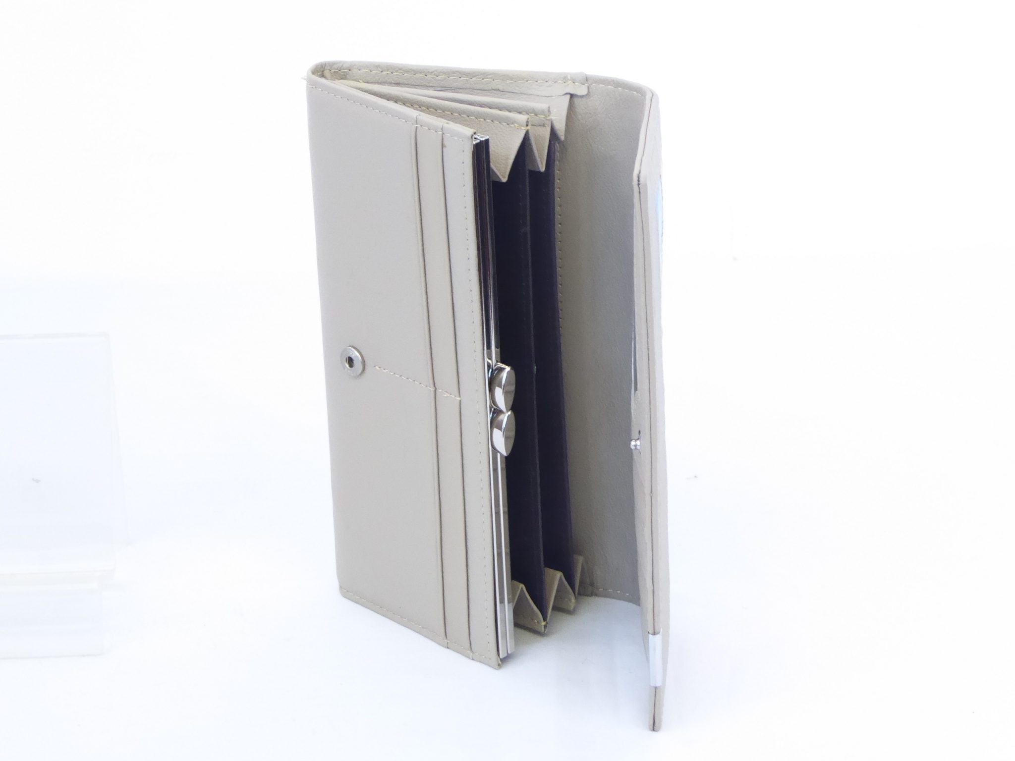 Beige Genuine Leather Mosaic Purse - Image 4