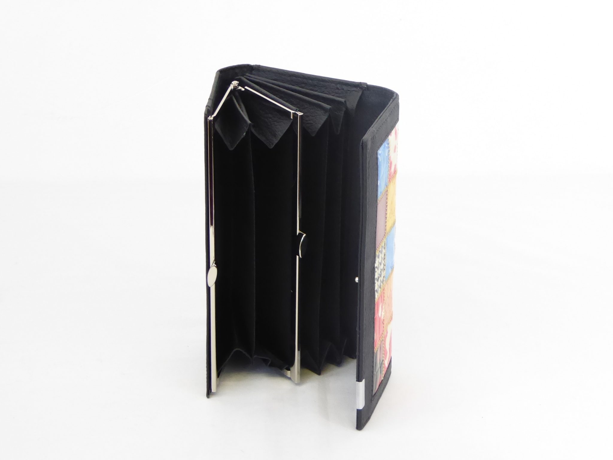 Black Genuine Leather Mosaic Purse - Image 4