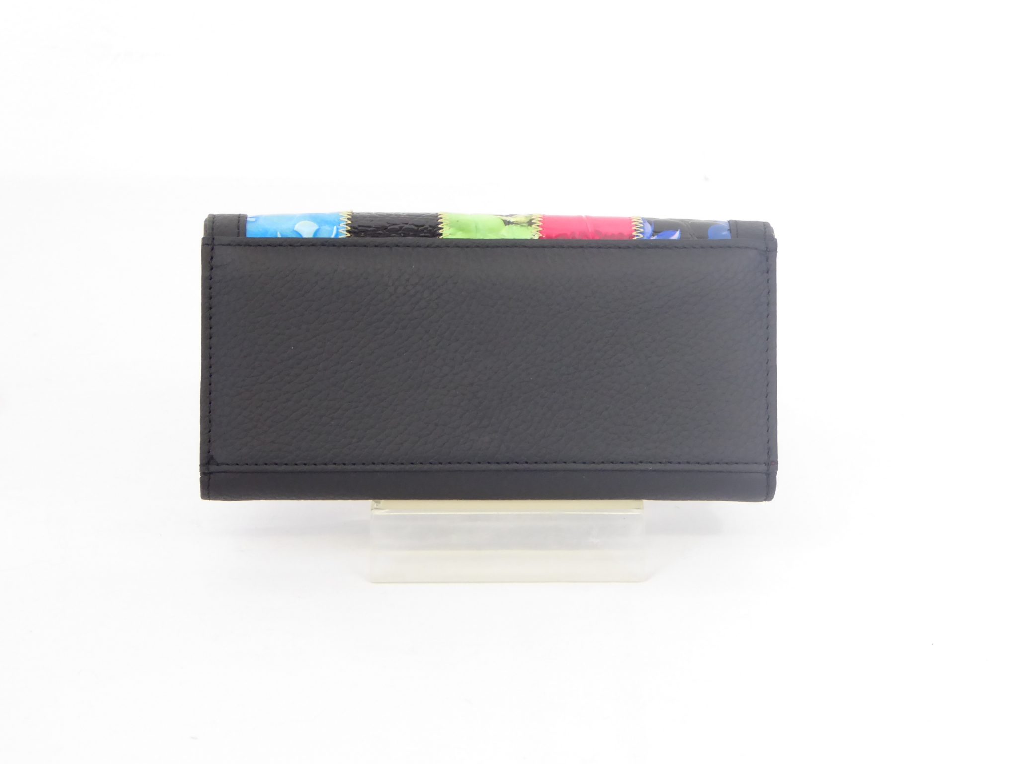 Black Genuine Leather Mosaic Purse - Image 2