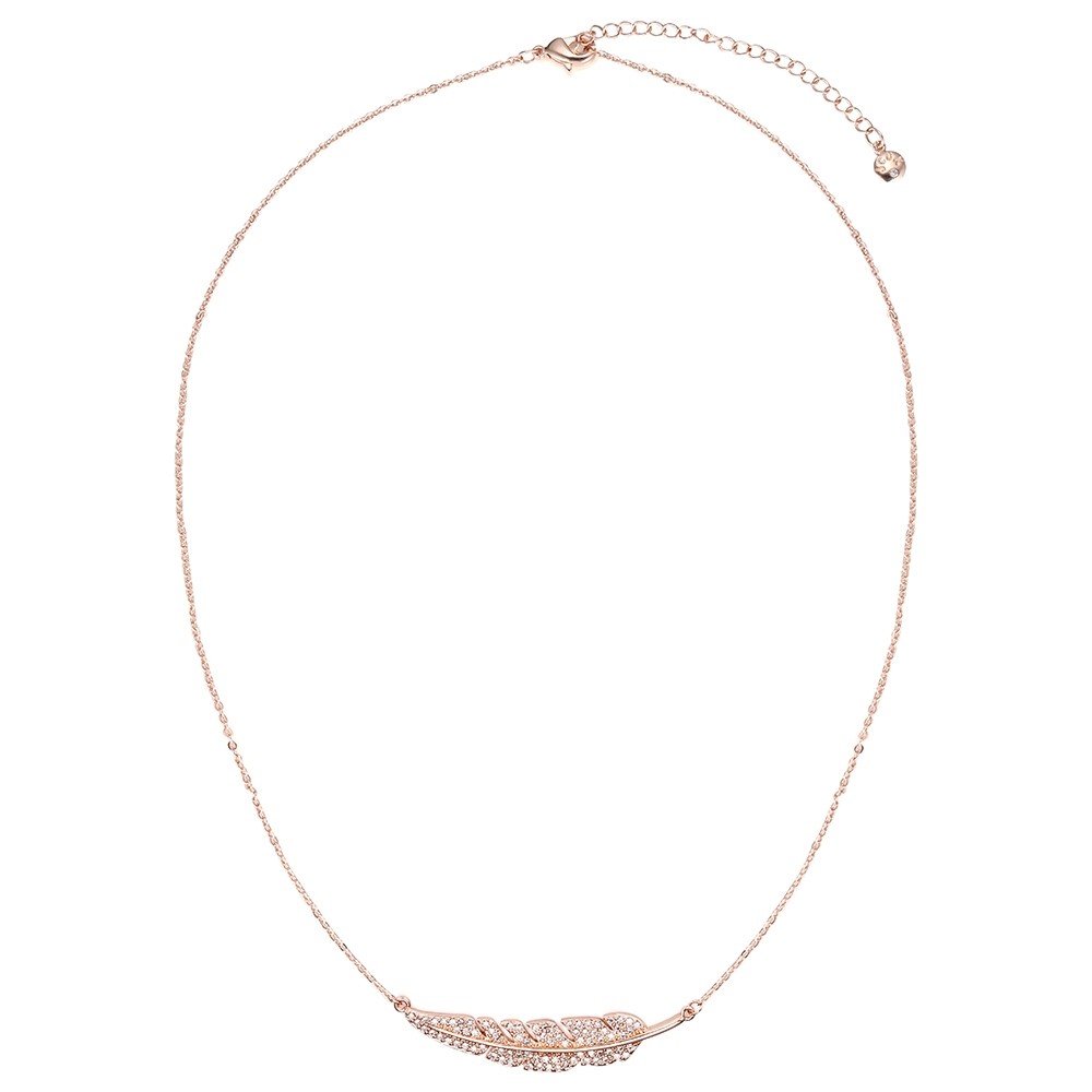 Feather Pendant Rose Gold