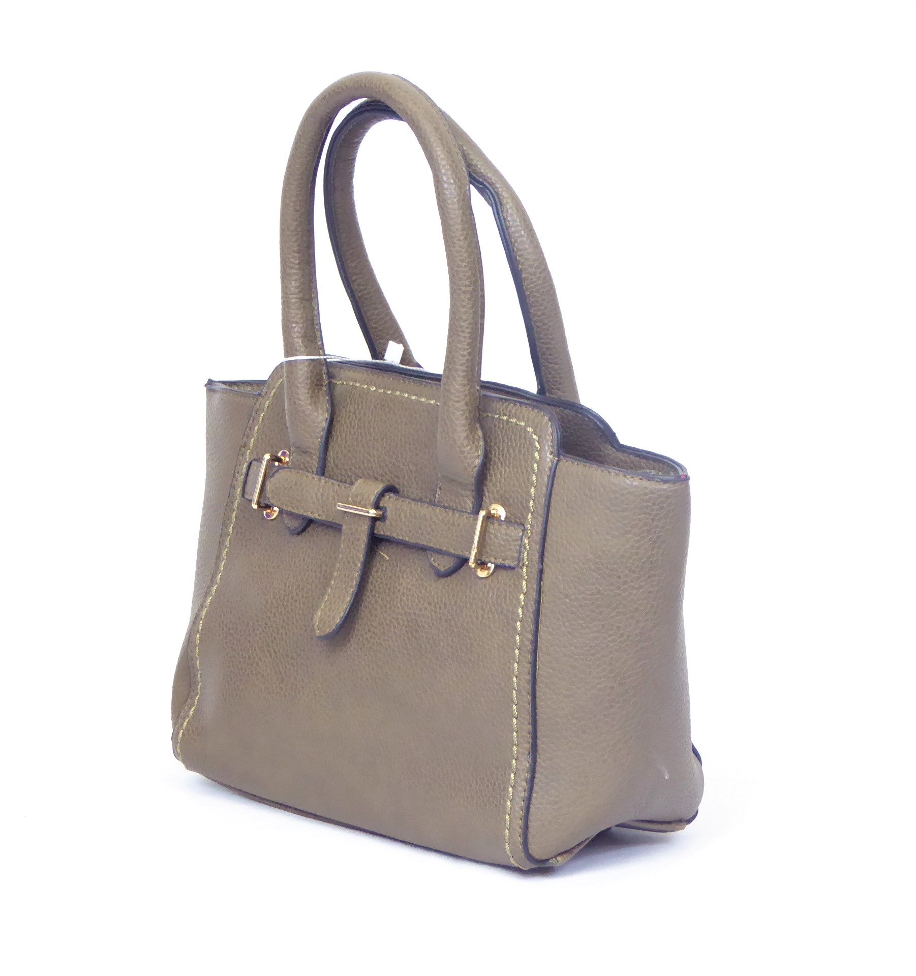 Taupe Grained Handbag - Image 2