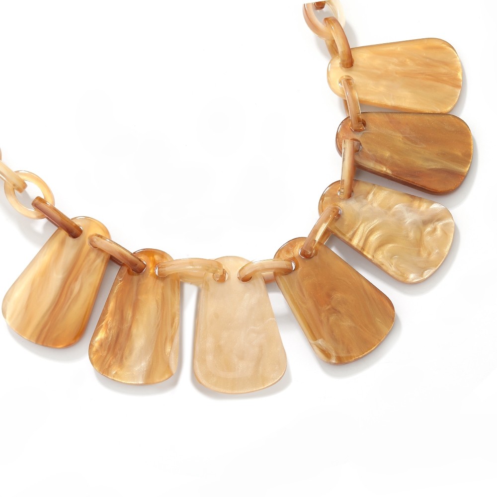 Brown Fan Chain Necklace - Image 2