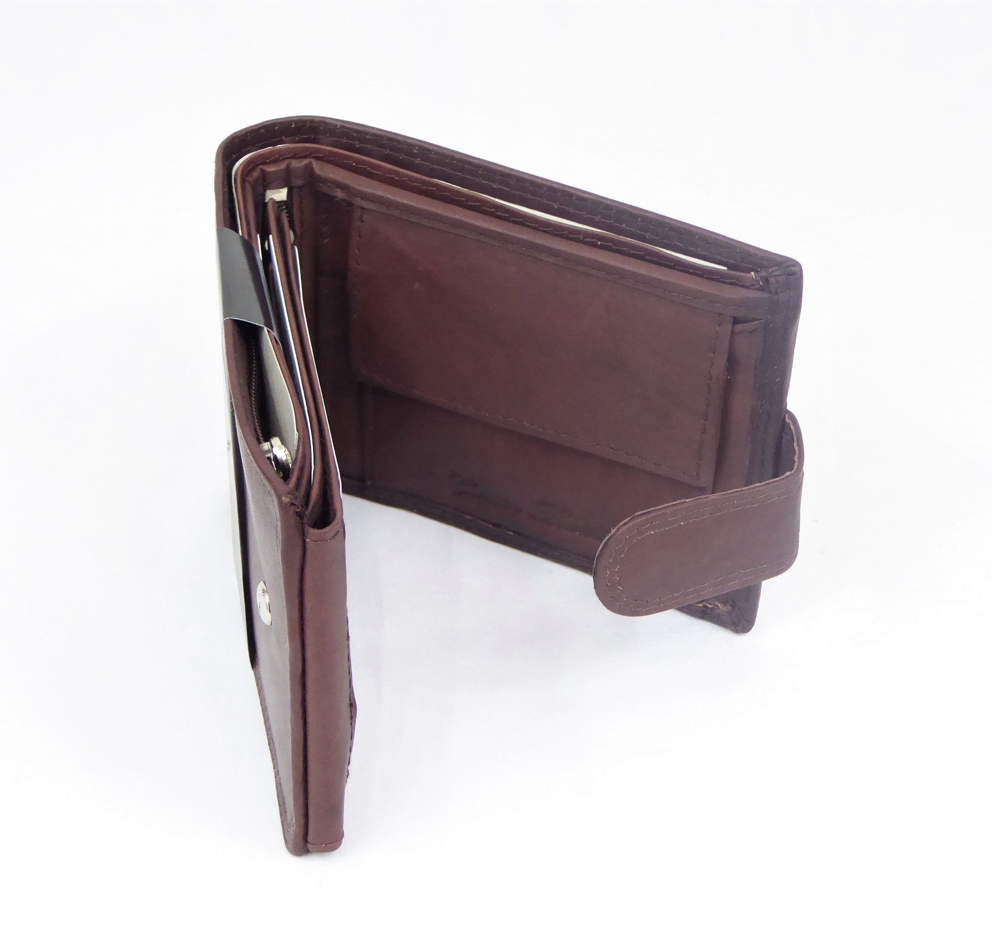 Brown Leather RFID Wallet - Image 4