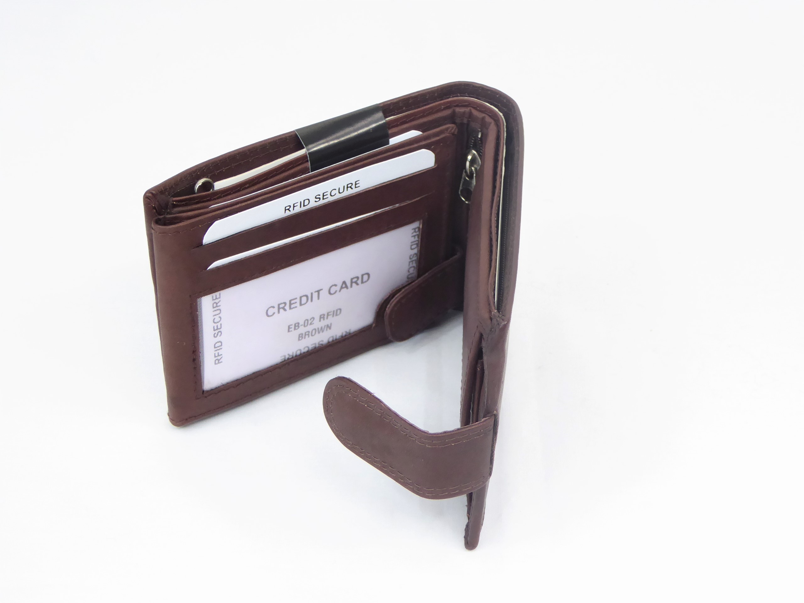Brown Leather RFID Wallet - Image 3
