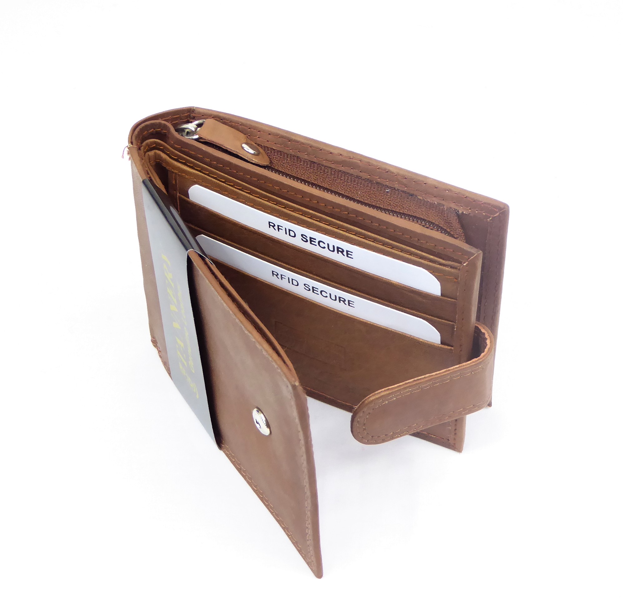 Mid Tan Leather RFID Wallet - Image 2