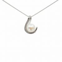 925 Silver Fresh Water Pearl Swirl Necklace
