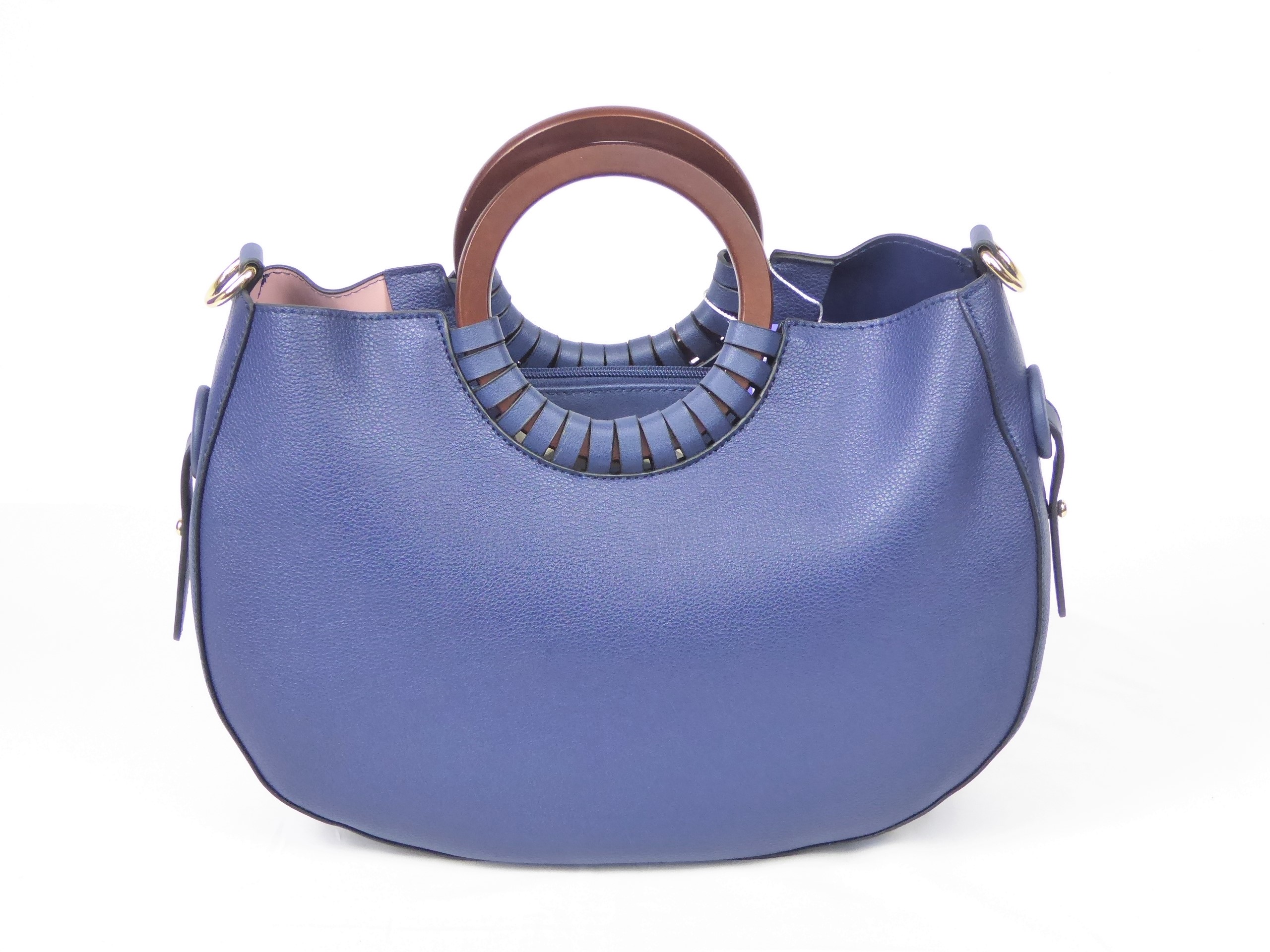 Navy Pink Red Handbag - Image 4