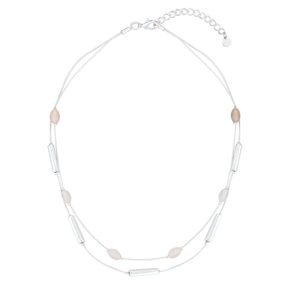 Tube and Stone Necklace