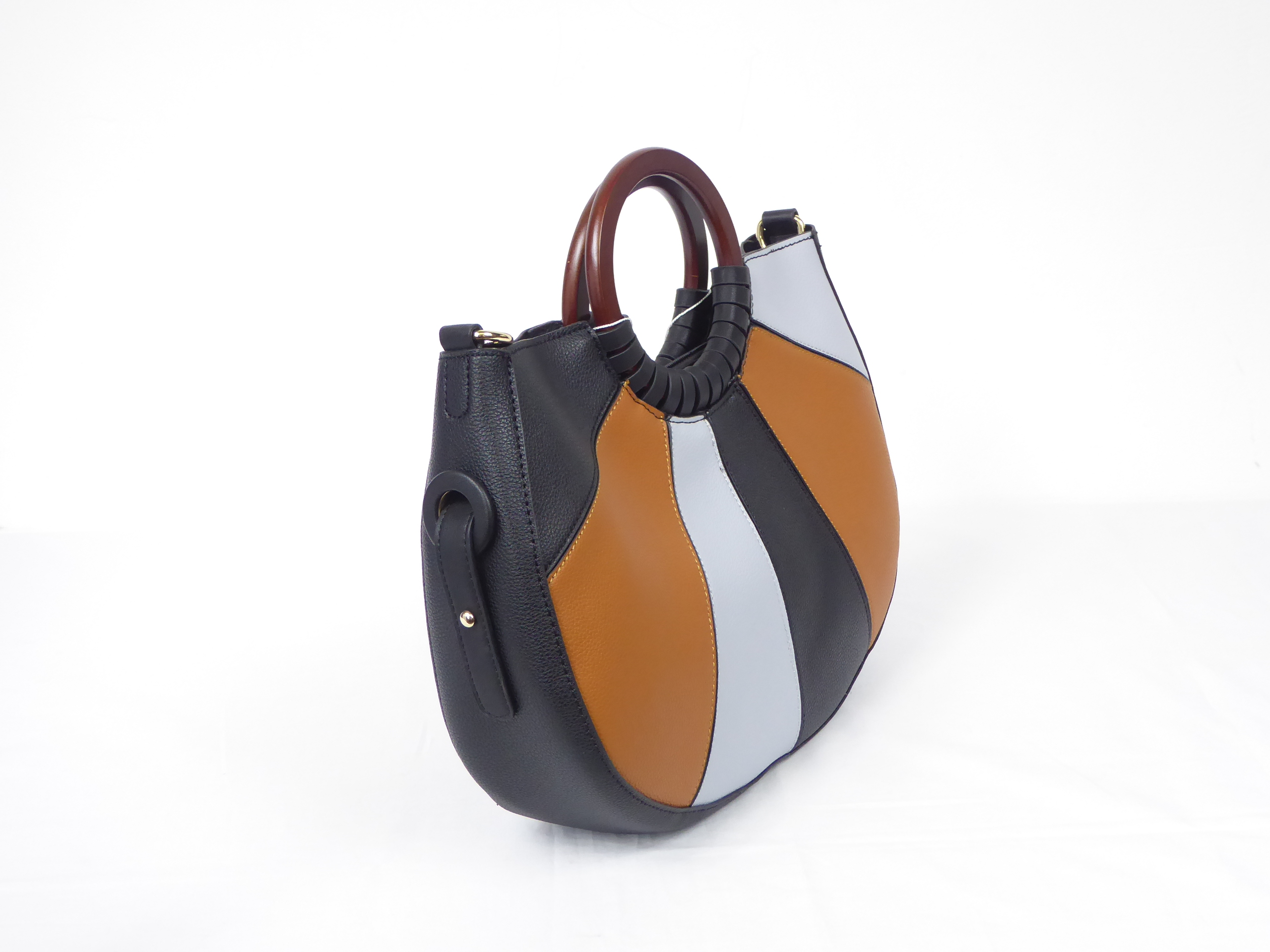 Black Grey Mustard Handbag - Image 2