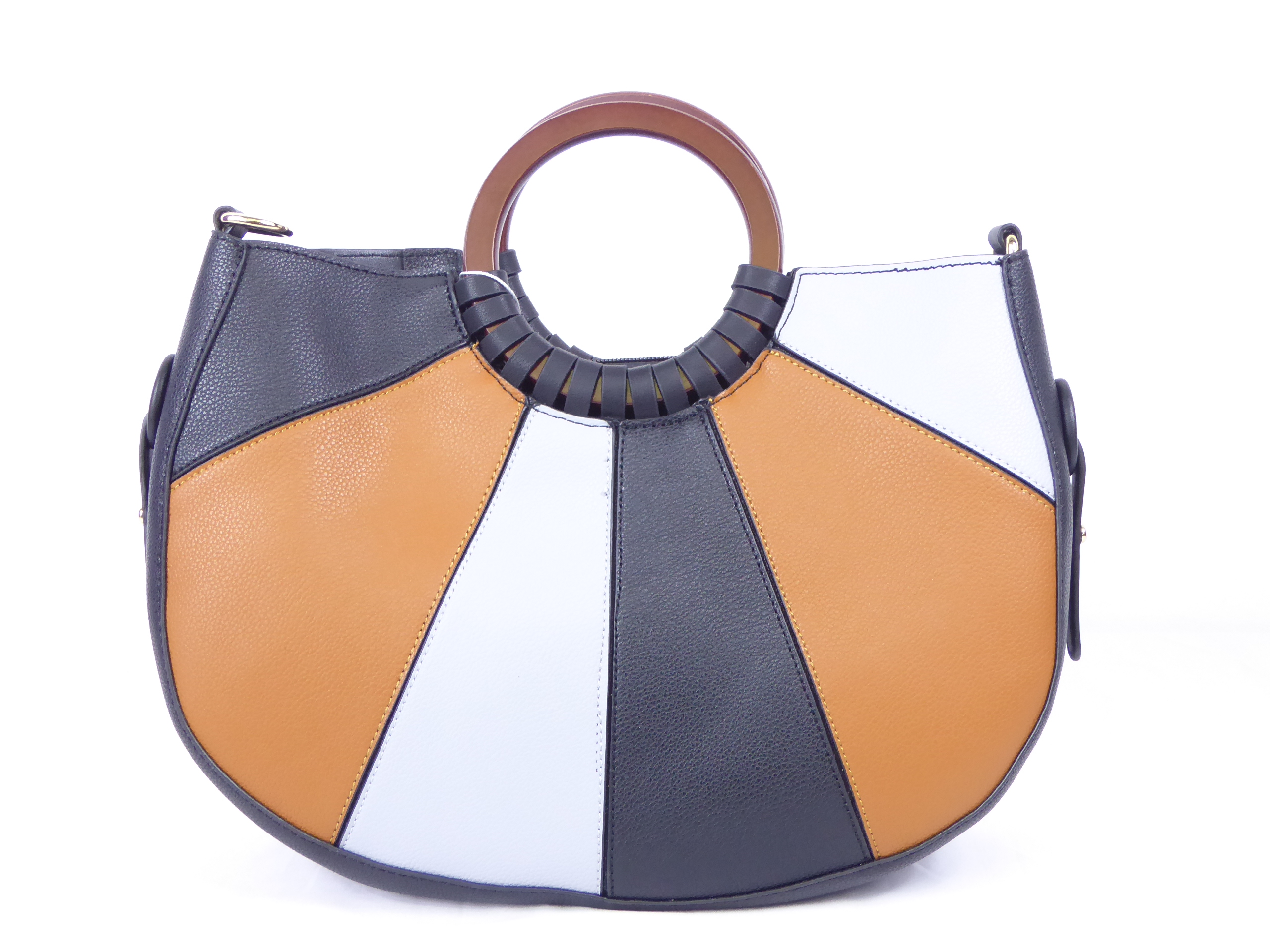 Black, Grey Mustard Handbag