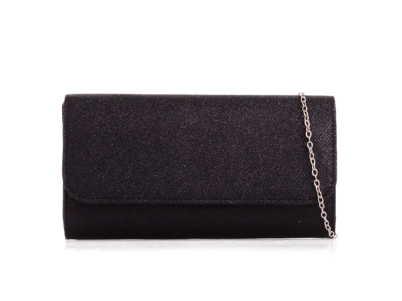 Black Sparkle Textured Clutch