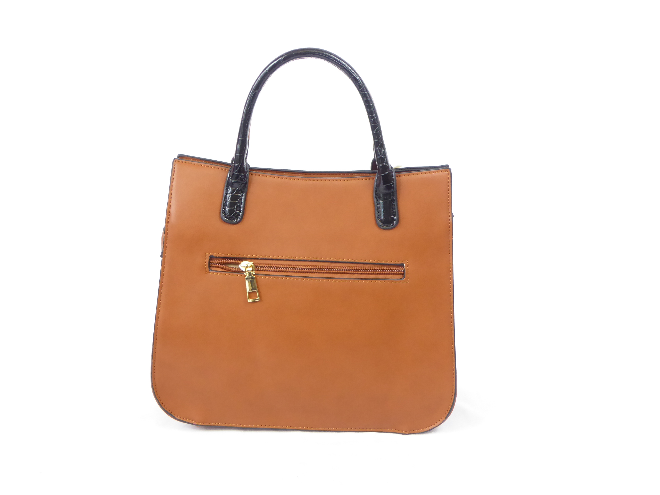Brown Croc Belted Handbag - Image 8