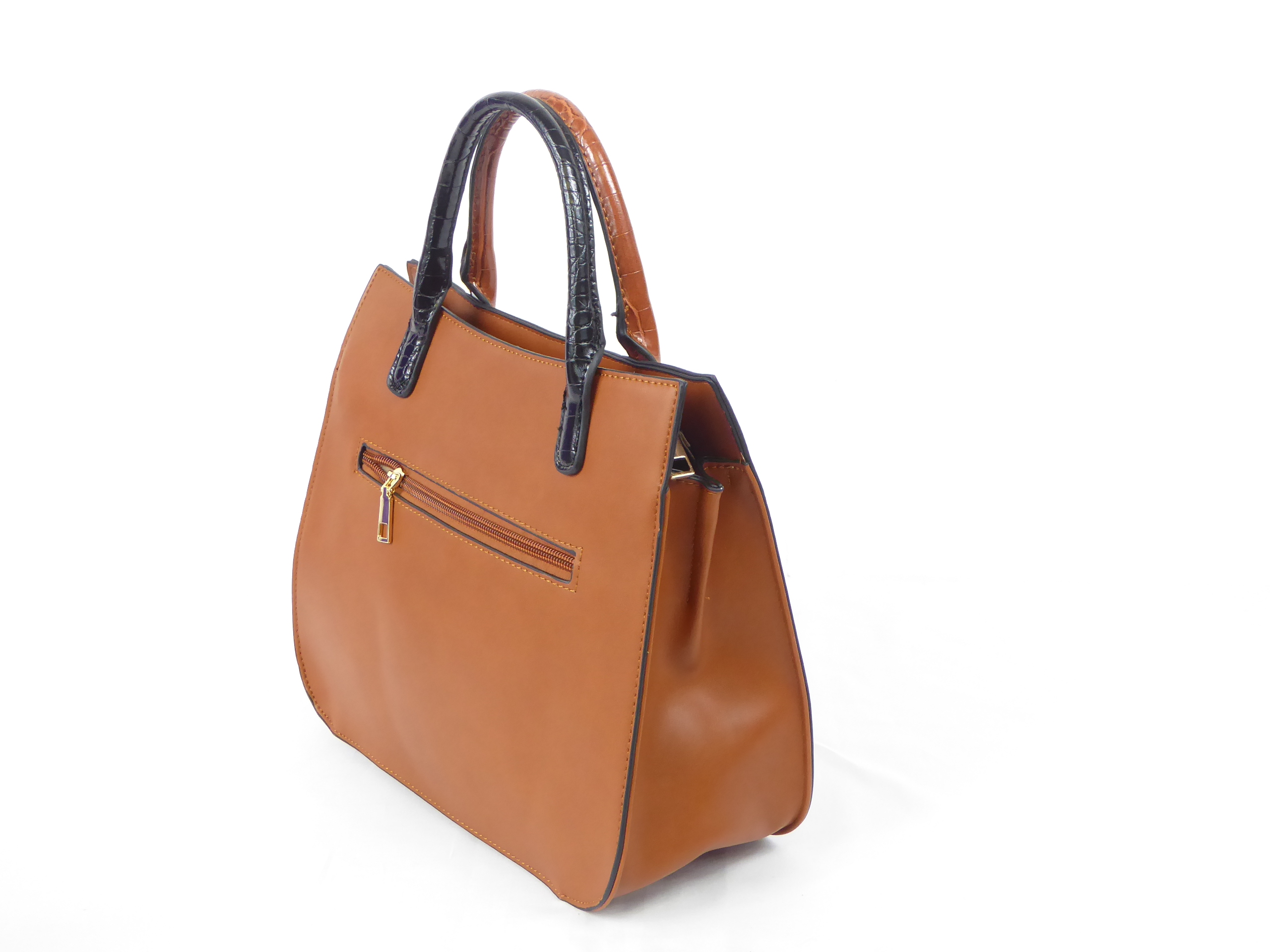 Brown Croc Belted Handbag - Image 4