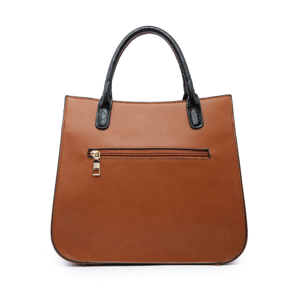 Brown Croc Belted Handbag - Image 5