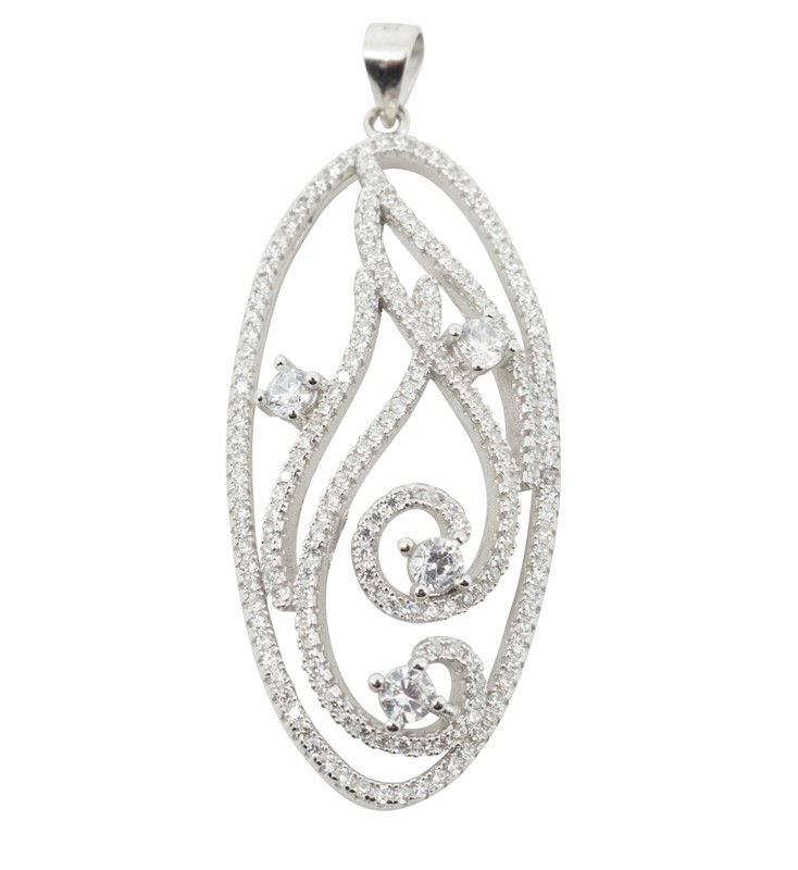 925 Silver Swirl Necklace - Image 3