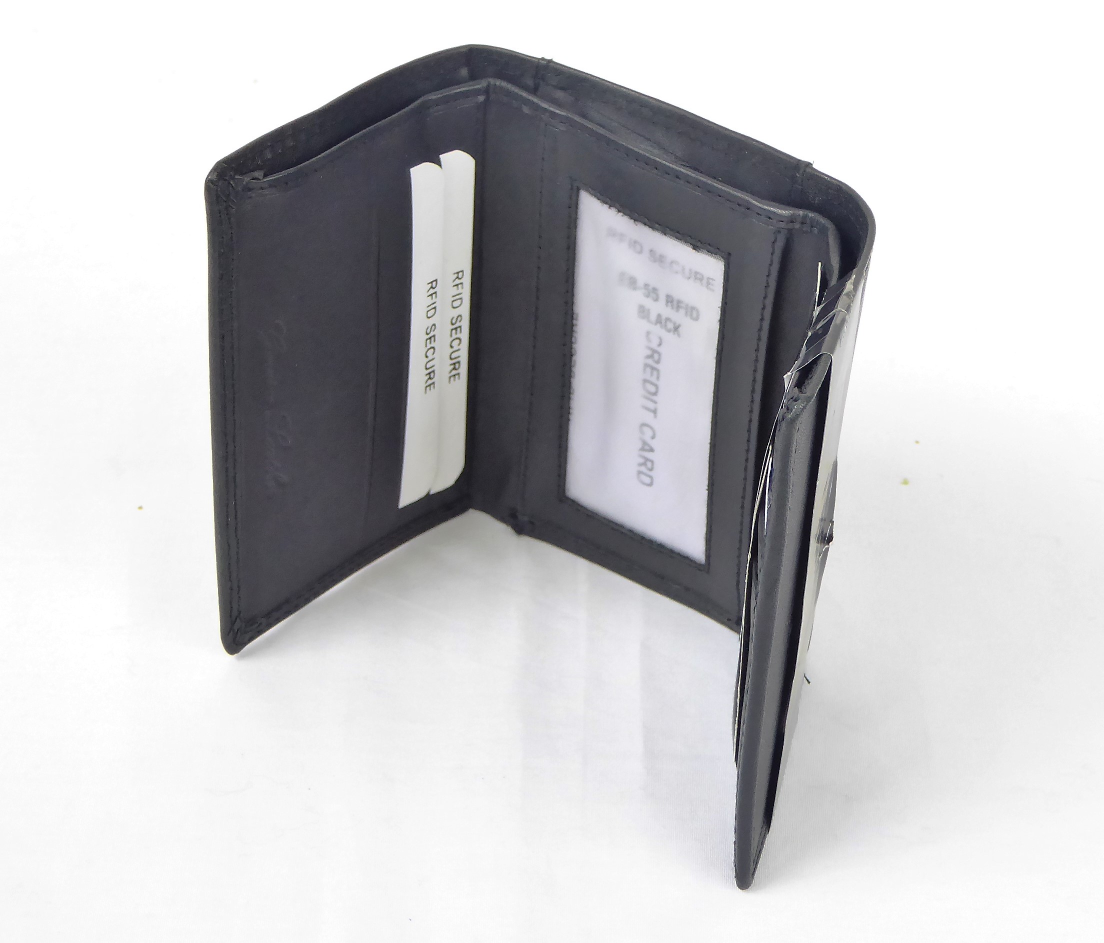 Black Leather RFID Wallet - Image 3