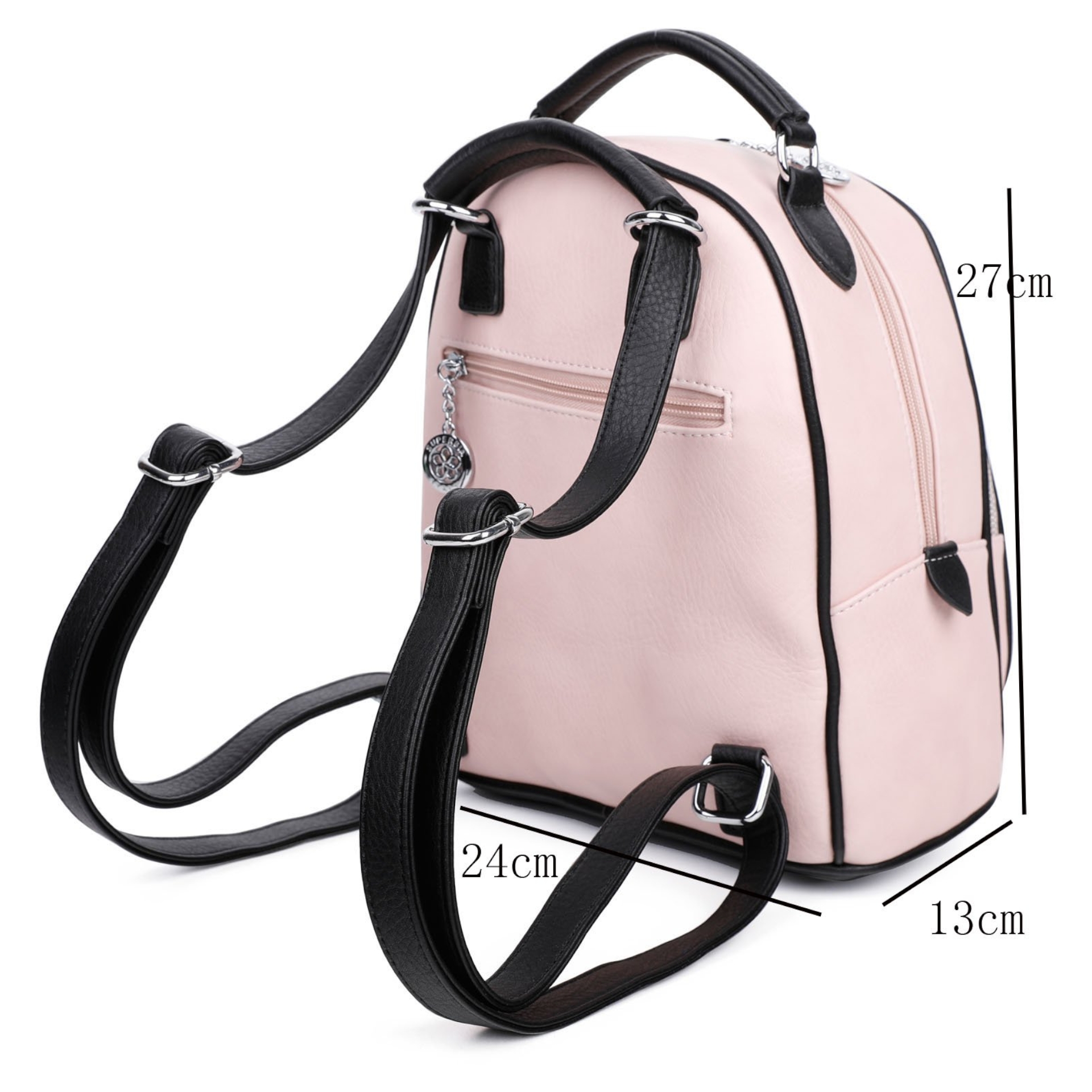 Grey Faux Leather Rucksack - Image 4