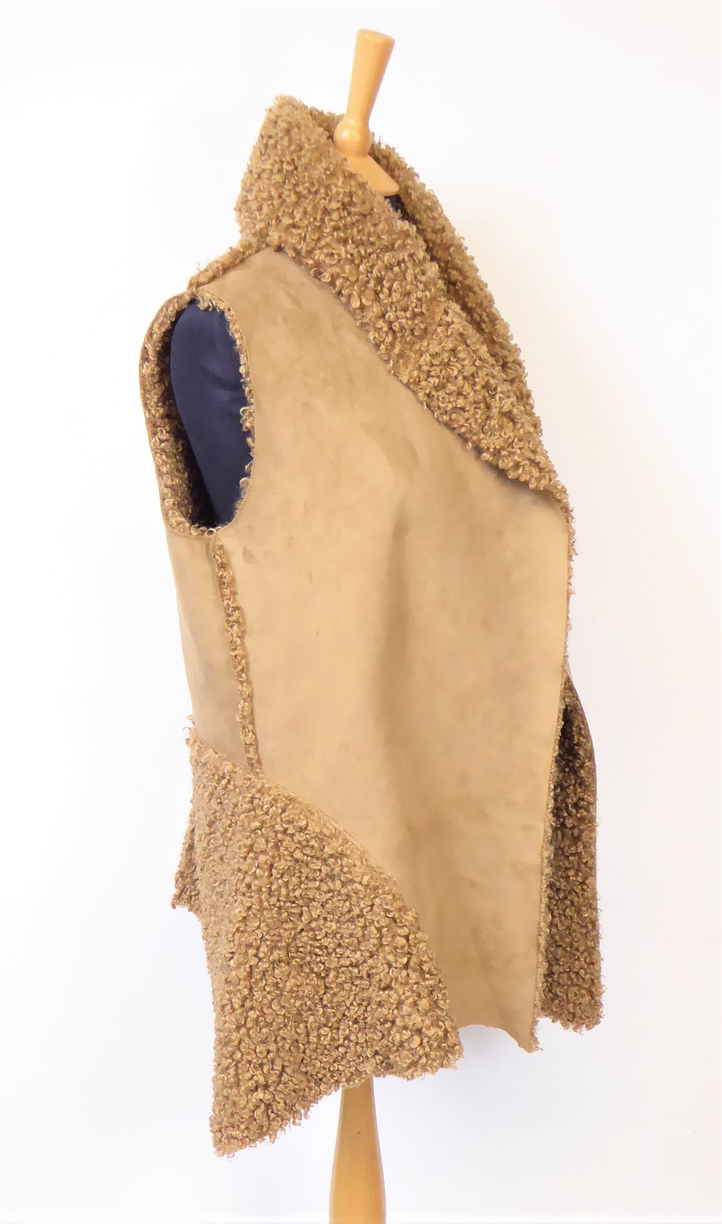 Fawn Suedette Fleece Gilet - Image 2
