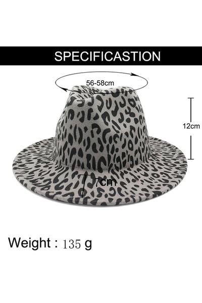 Leopard Print Fedora Hat - Image 3