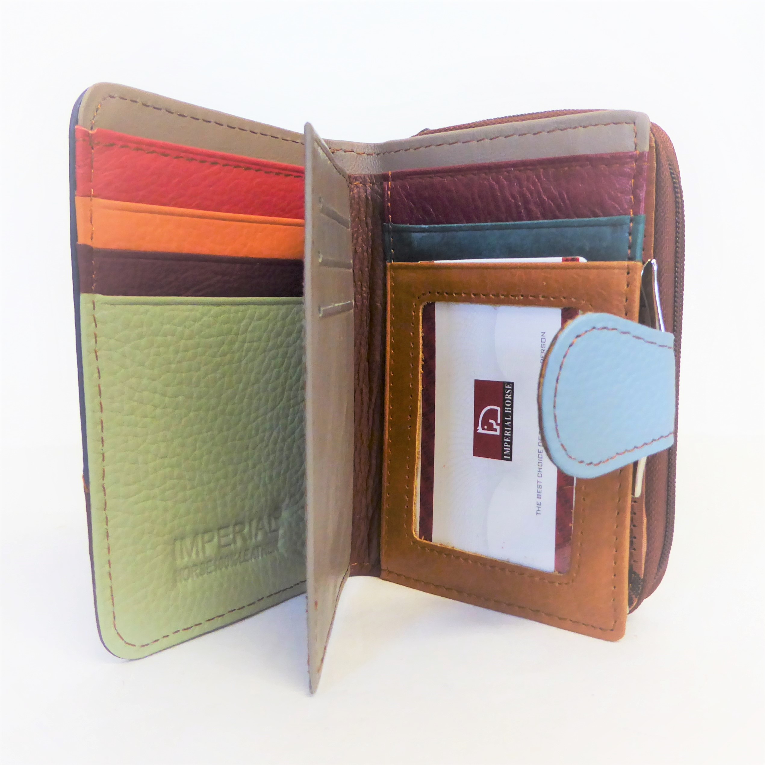 Grained Leather Mosaic Purse - Image 3
