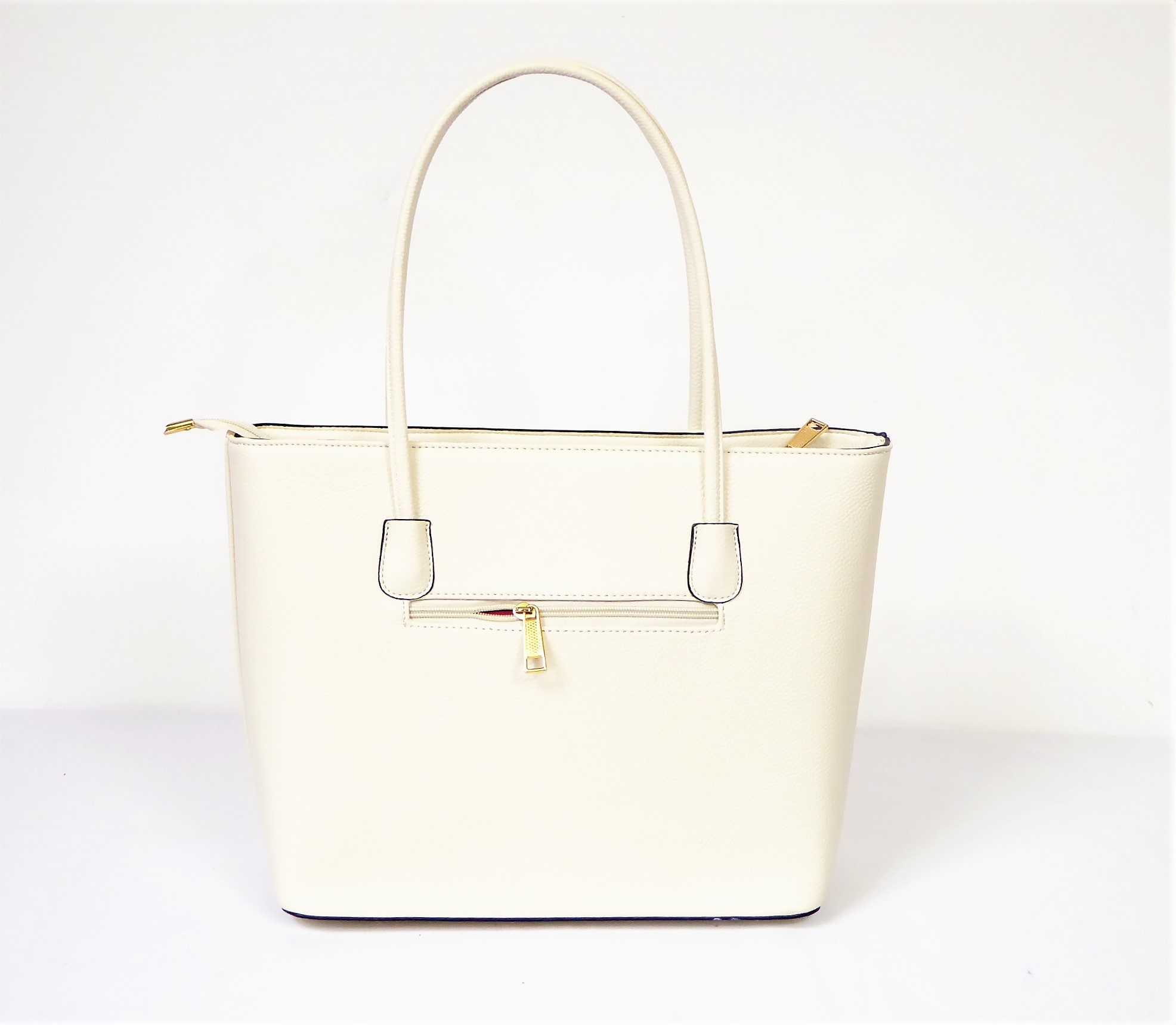 Beige Tote Shopper Handbag - Image 4