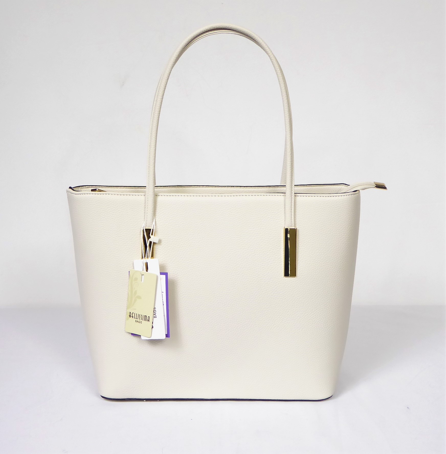 Beige Tote Shopper Handbag