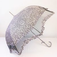 Grey Leopard See Through Umbrella