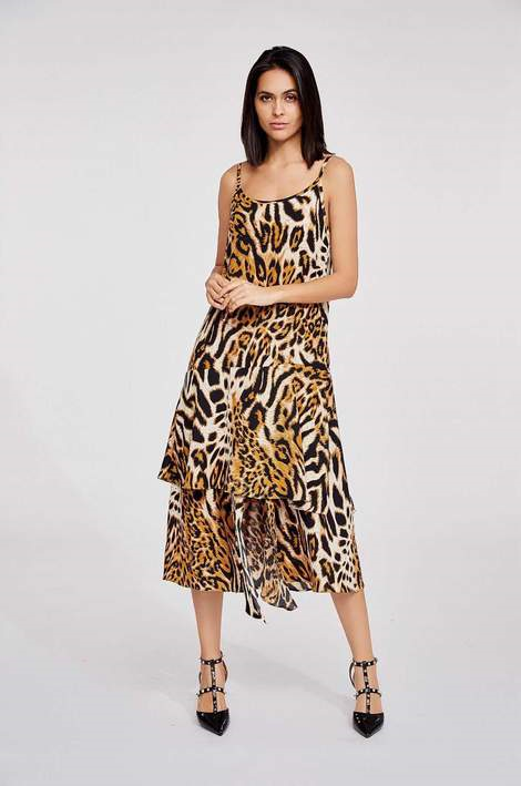 Brown Animal Print Dress