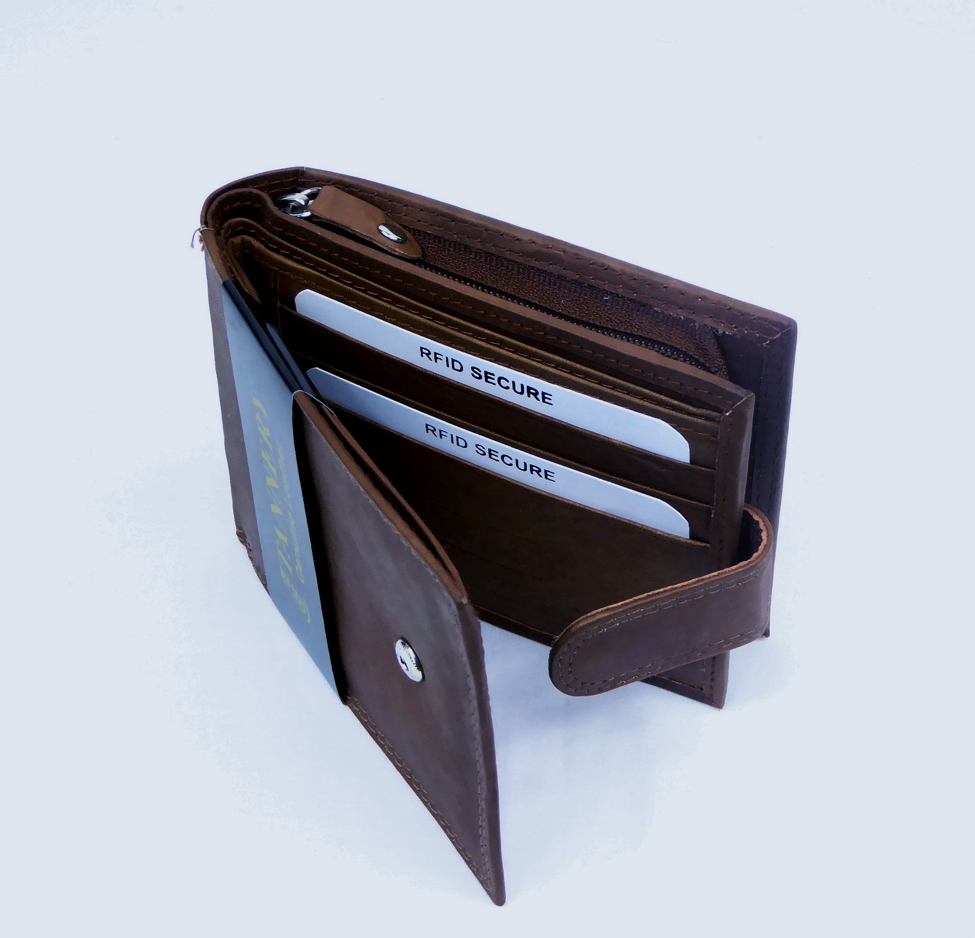 Brown Leather Scanproof Wallet - Image 3