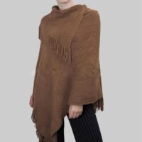 Plain Layered Tassel Ponchos