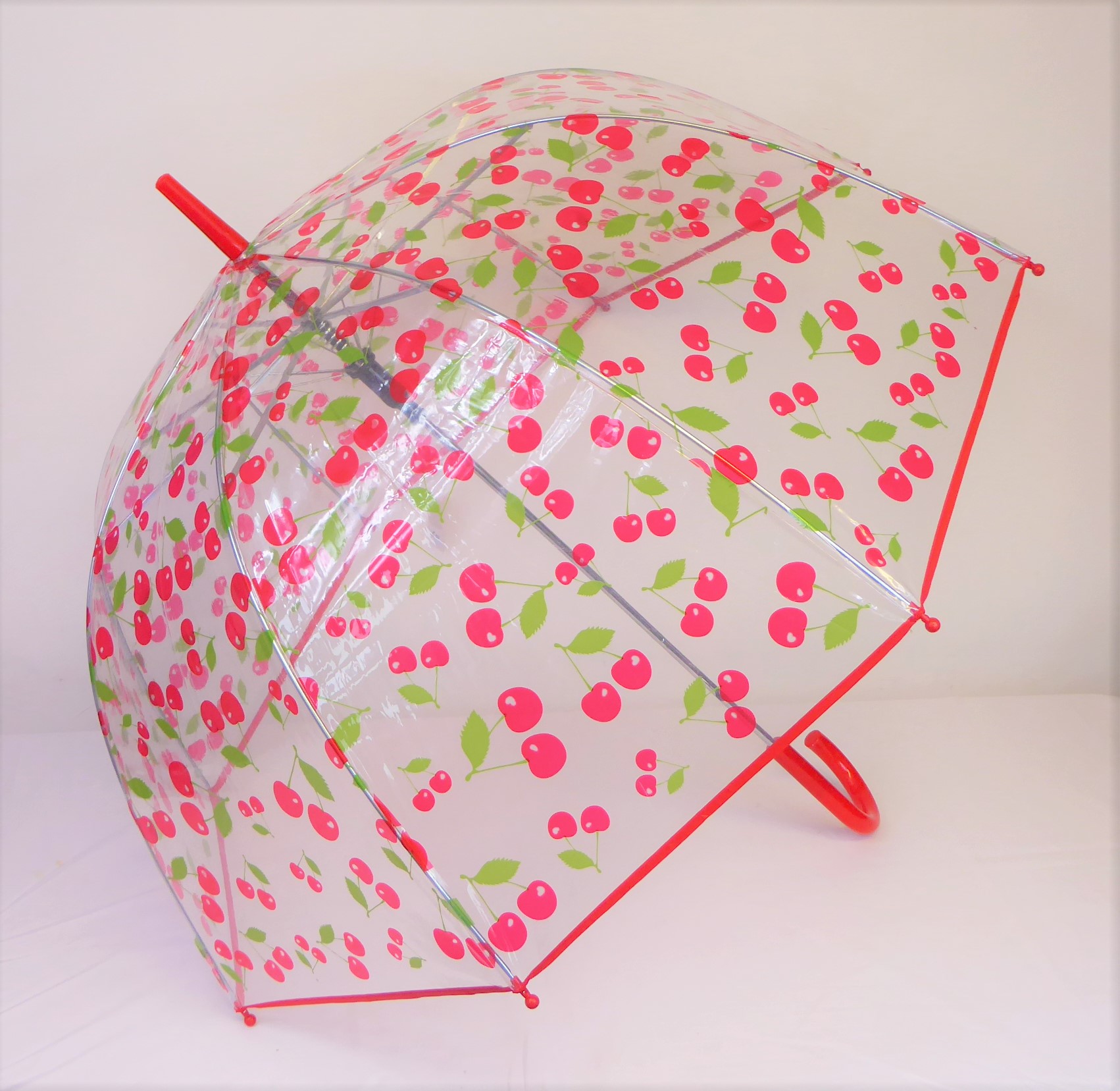 Cherry Plastic Waterproof Brolly