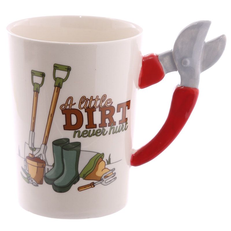 Shaped Handle Garden Mug