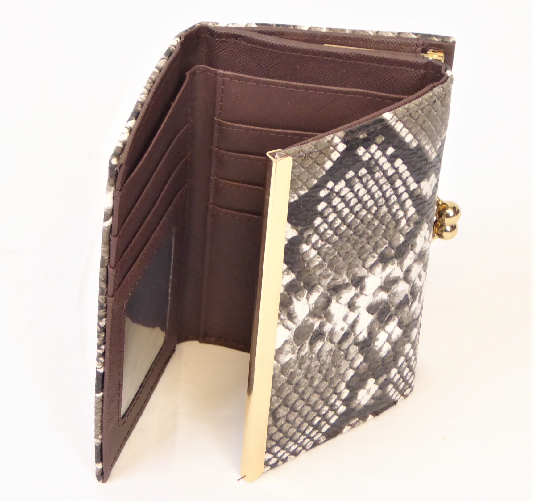 Grey Snakeskin Fashion Purse - Image 4