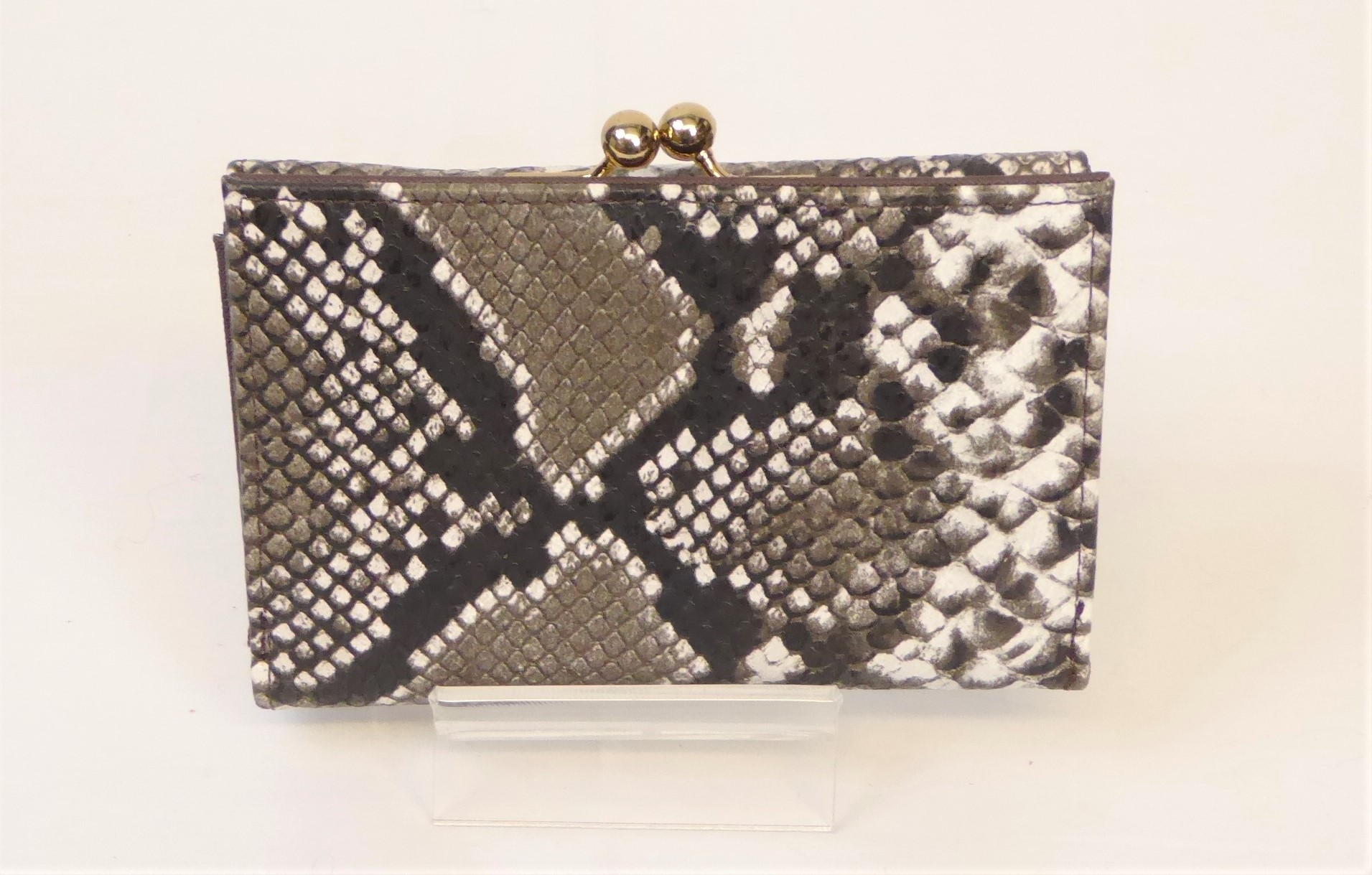 Grey Snakeskin Fashion Purse - Image 3