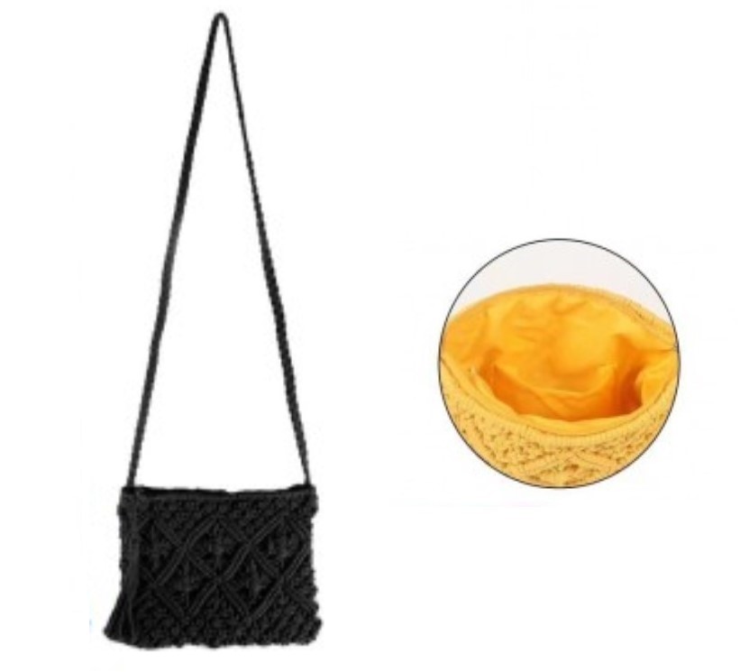 Cotton Crochet Clutch Bag - Image 7