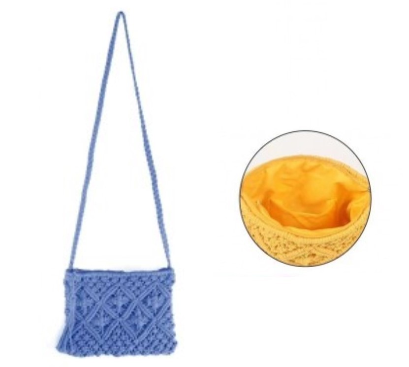 Cotton Crochet Clutch Bag - Image 8