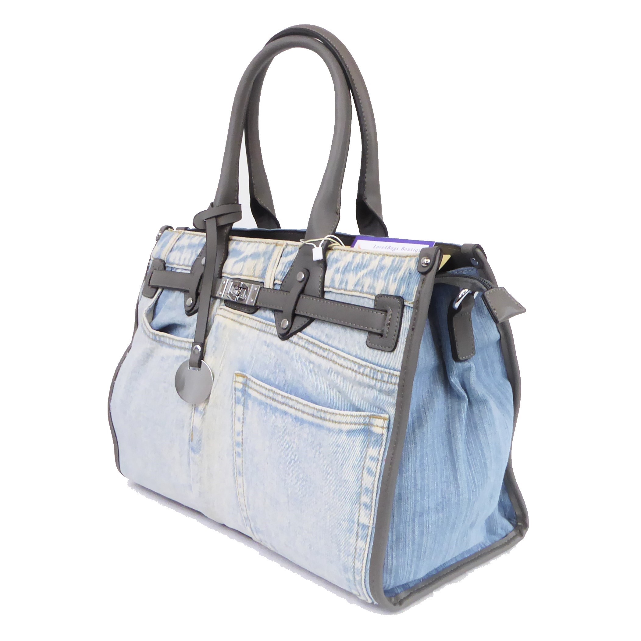Blue Denim Jeans Handbag - Image 5