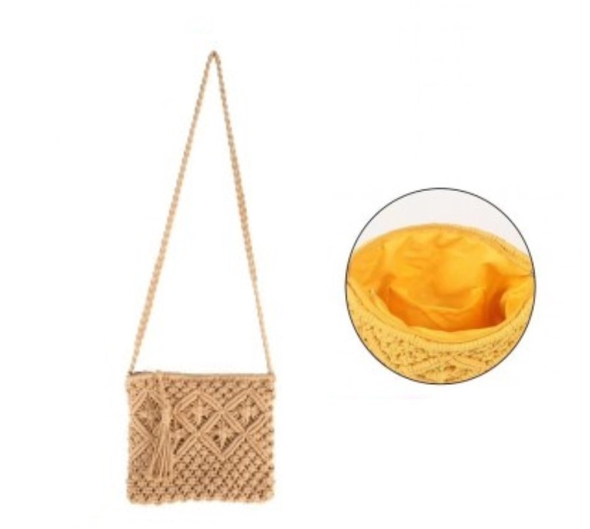 Cotton Crochet Clutch Bag - Image 9