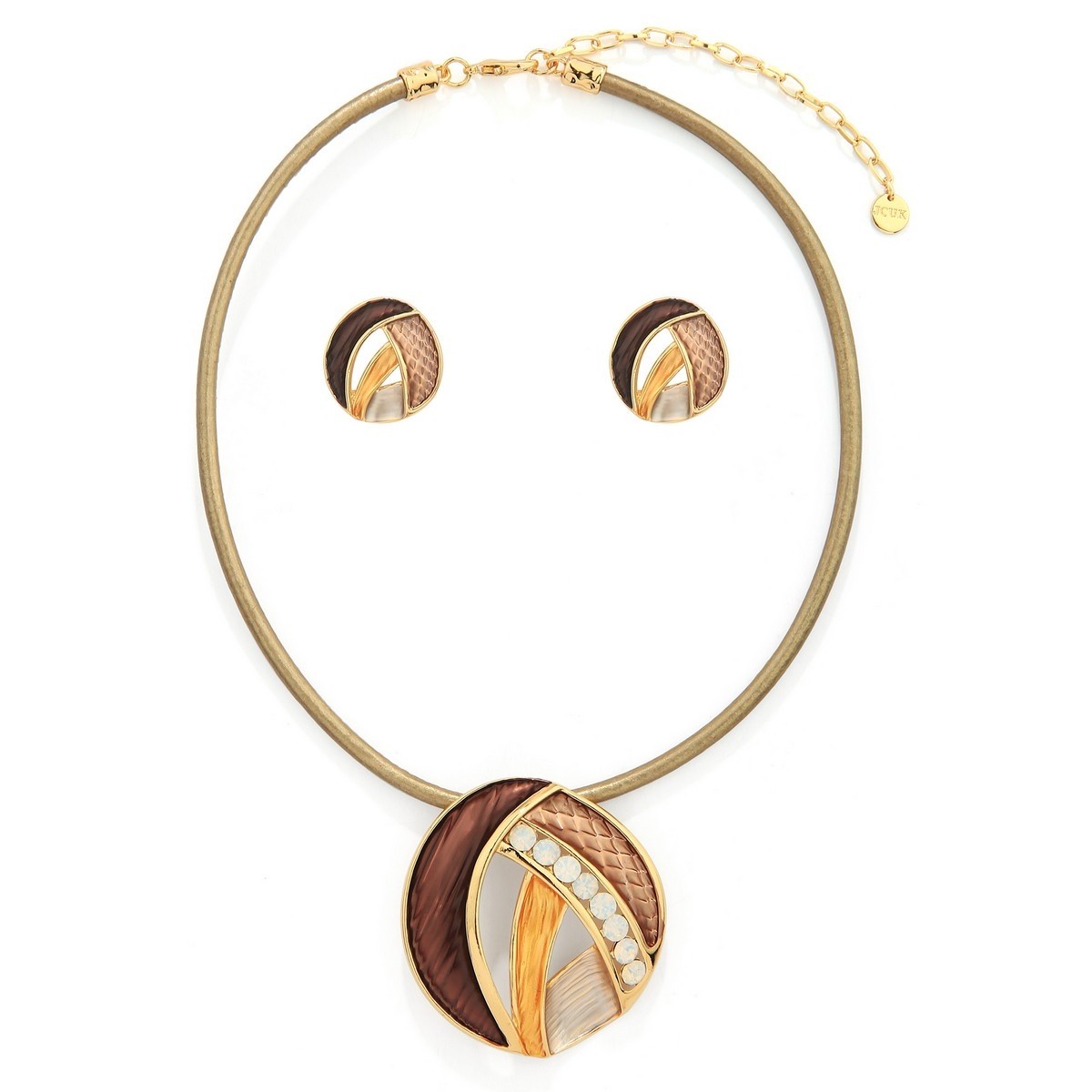 Coffee Corded Necklace Set