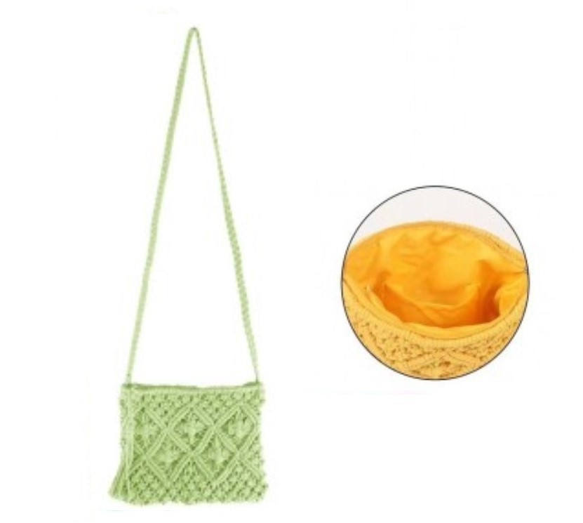 Cotton Crochet Clutch Bag - Image 10