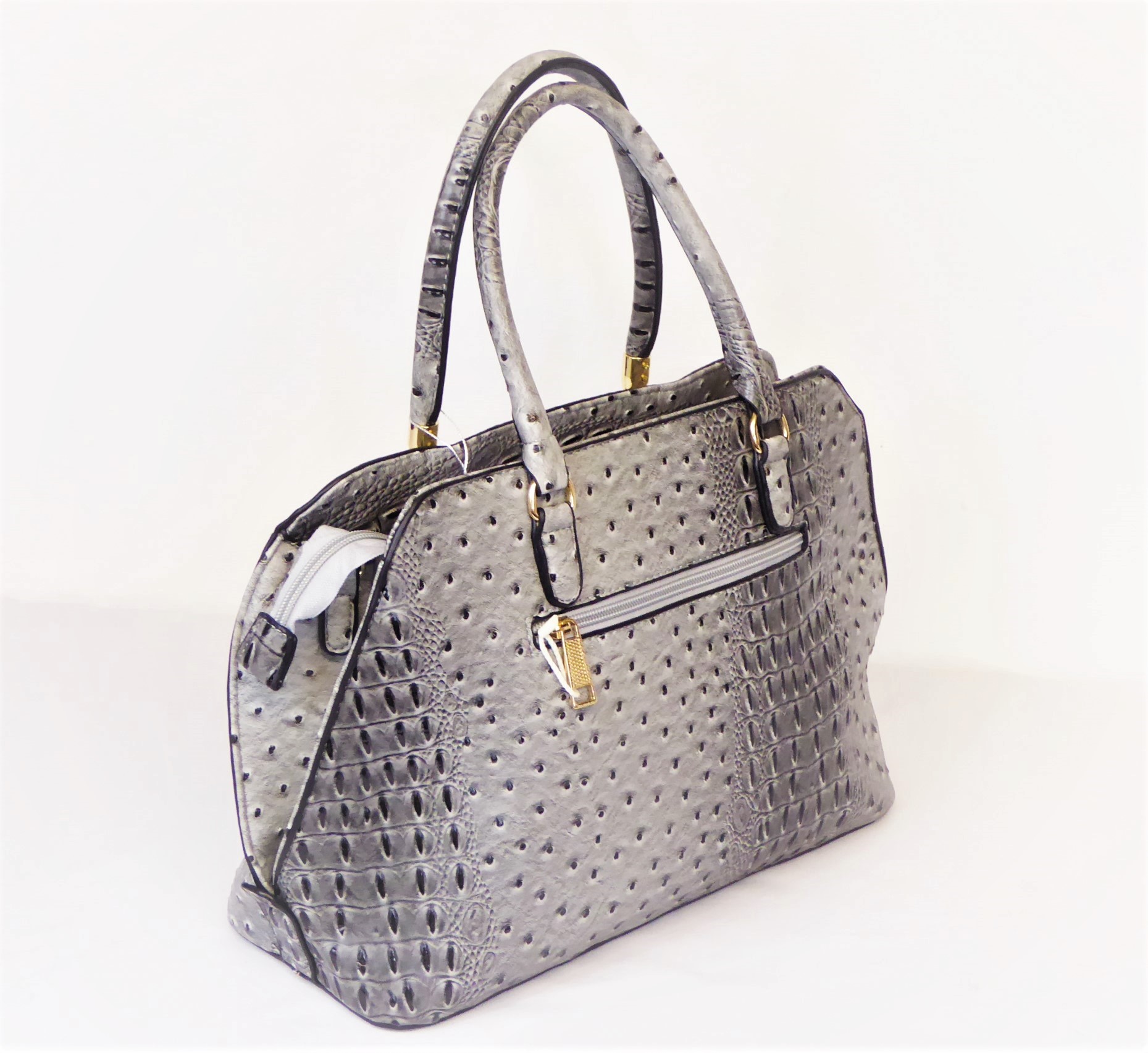 Grey Mock Crock Handbag - Image 6