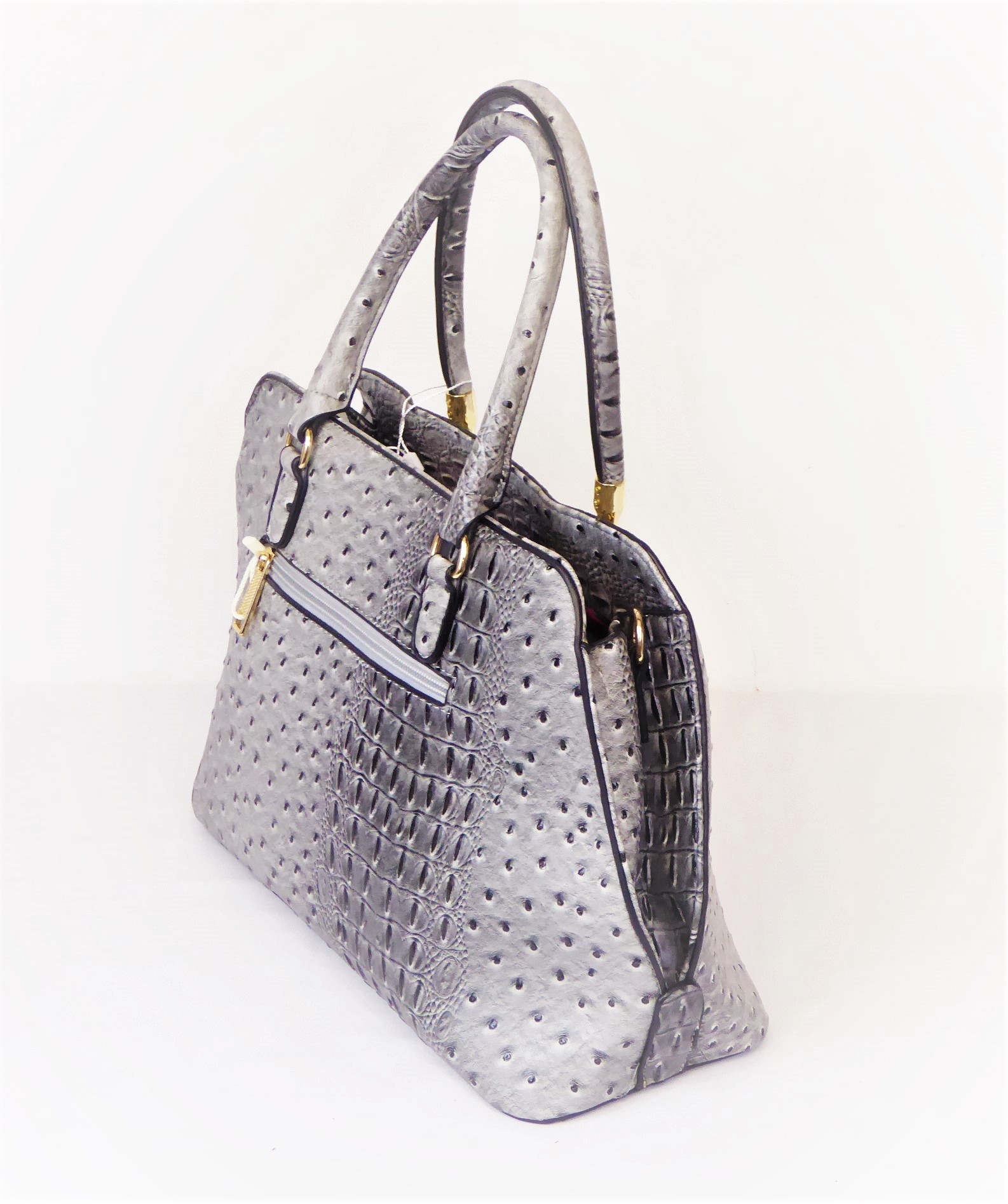 Grey Mock Crock Handbag - Image 5