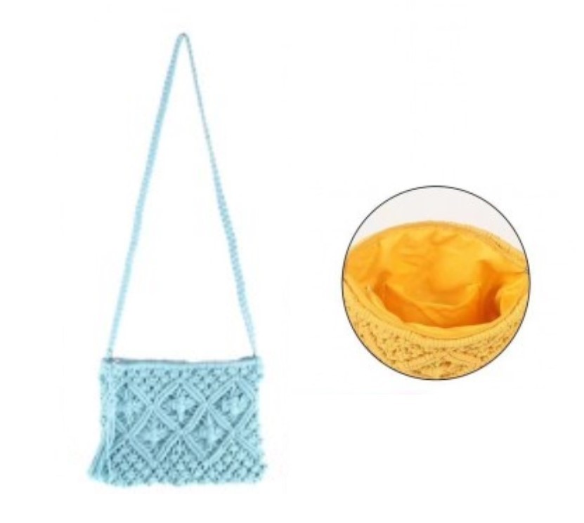 Cotton Crochet Clutch Bag - Image 11