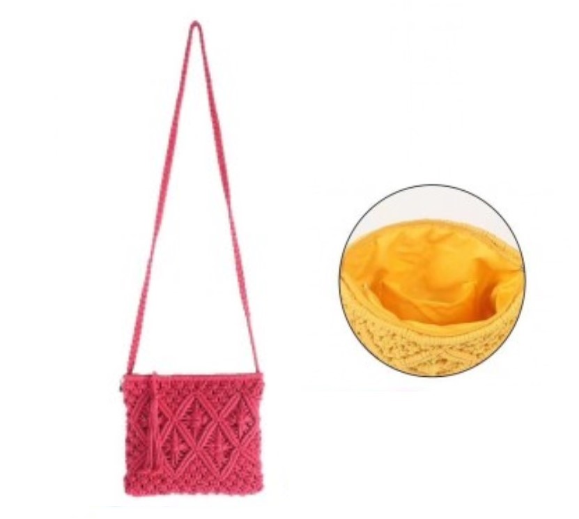 Cotton Crochet Clutch Bag - Image 12