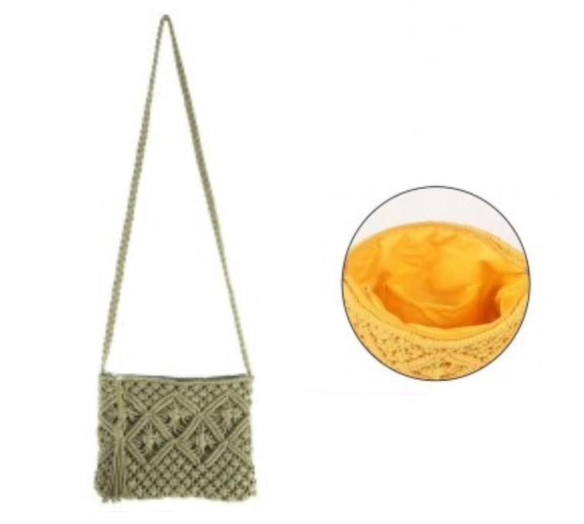 Cotton Crochet Clutch Bag - Image 13