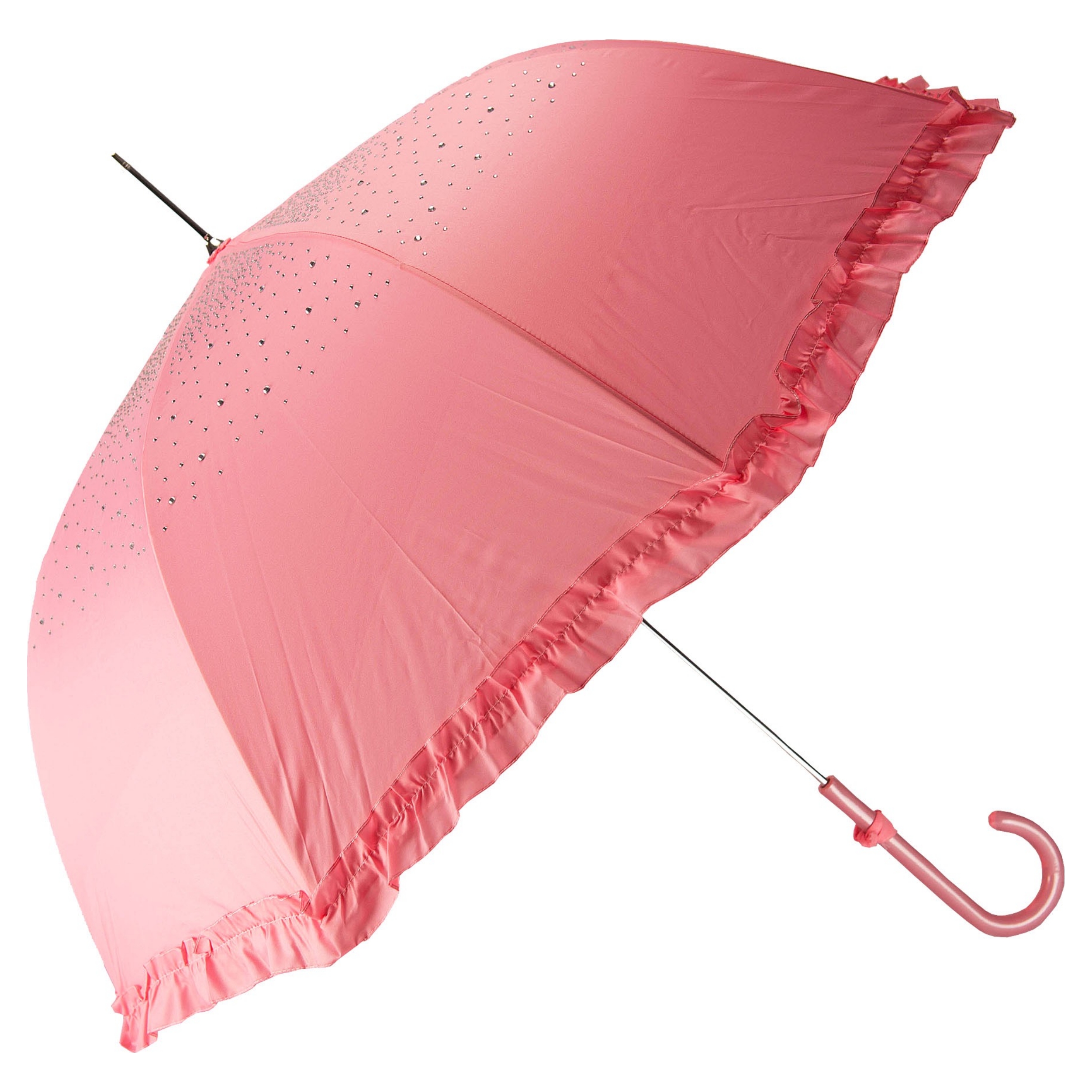 Salmon Pink Sparkling Diamond Brolly
