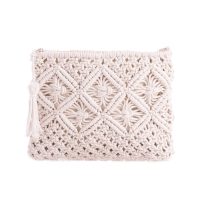 White Crochet Clutch Bag