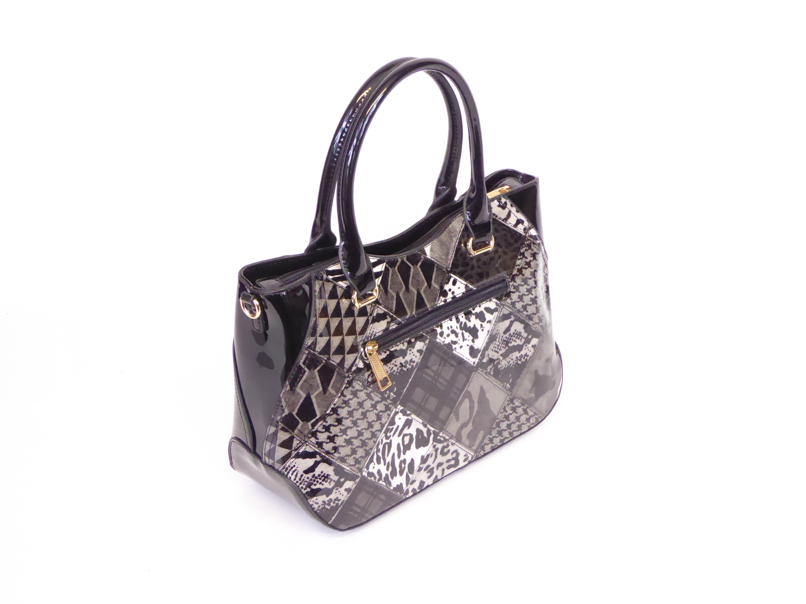 Black Patent Handbag - Image 3